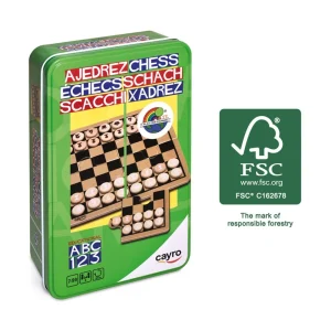 Cayro Ajedrez en Madera FSC en caja de Metal