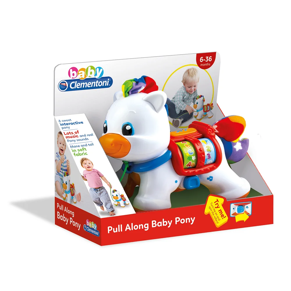 Baby Clementoni Juguete de arrastre, pony