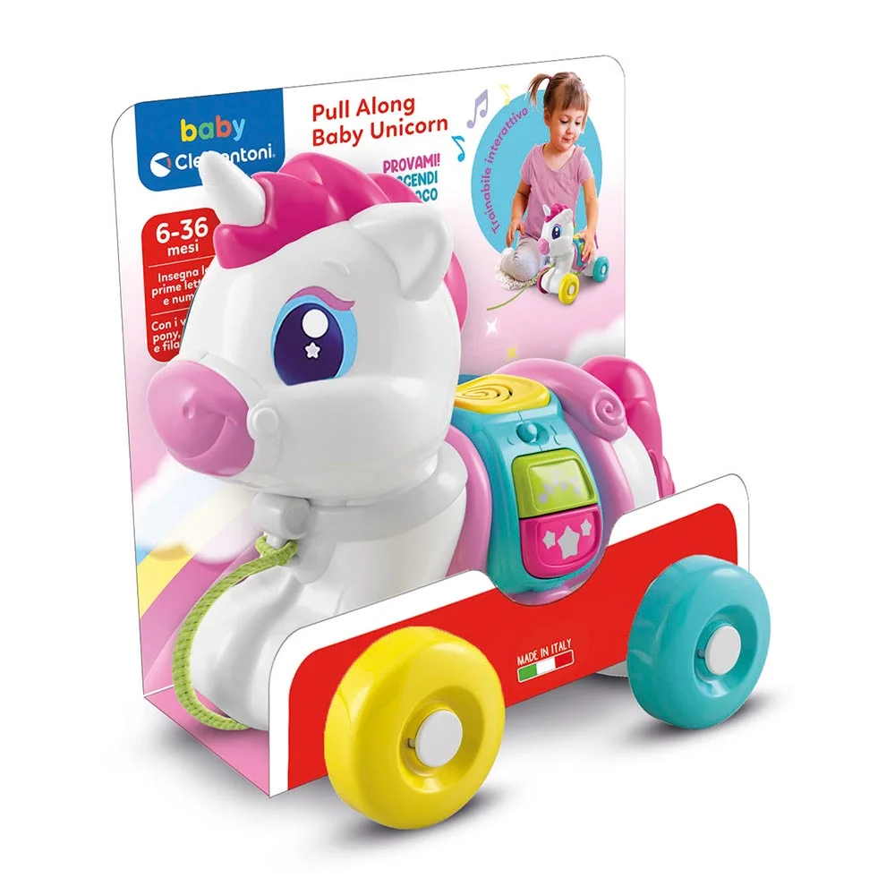 Baby Clementoni Baby Unicornio de Arrastre