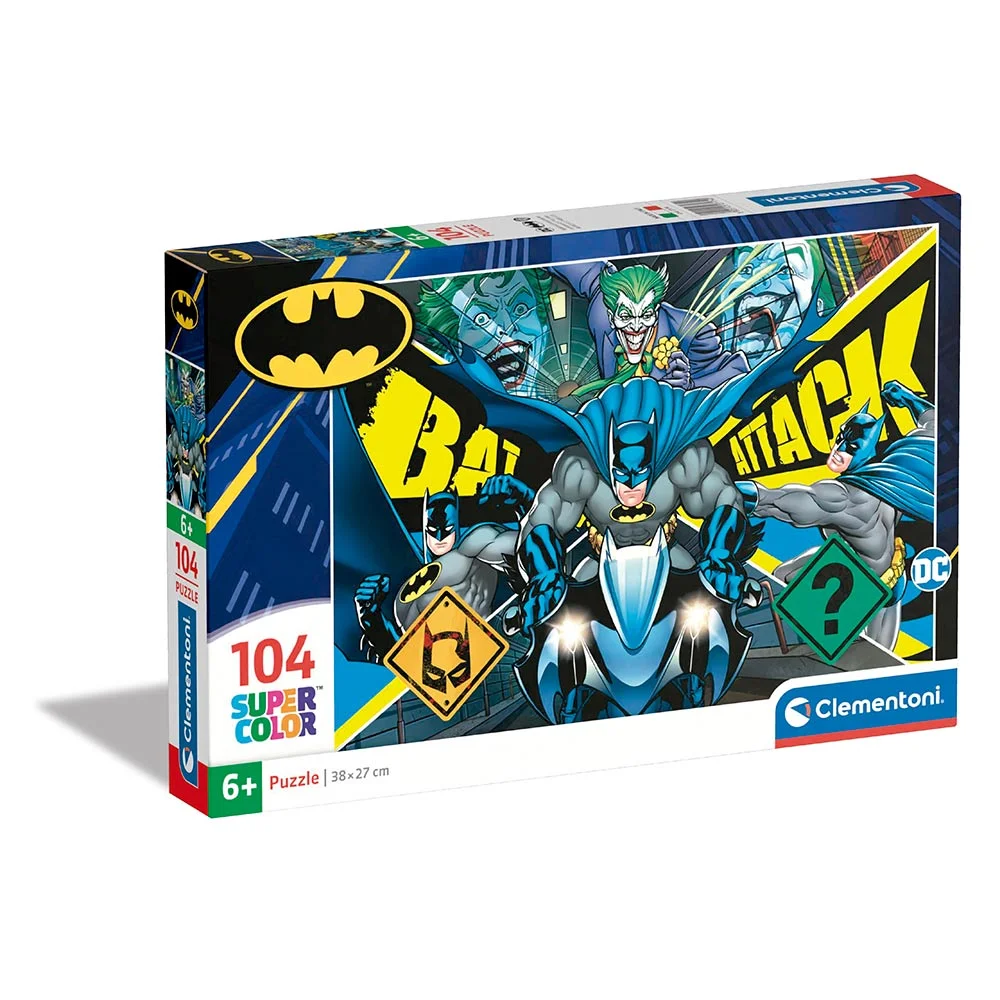 Clementoni SUPER COLOR DC COMICS BATMAN – Rompecabezas de 104 piezas
