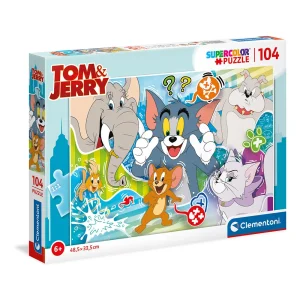 ROMPECABEZAS X 104 PIEZAS, TOM Y JERRY