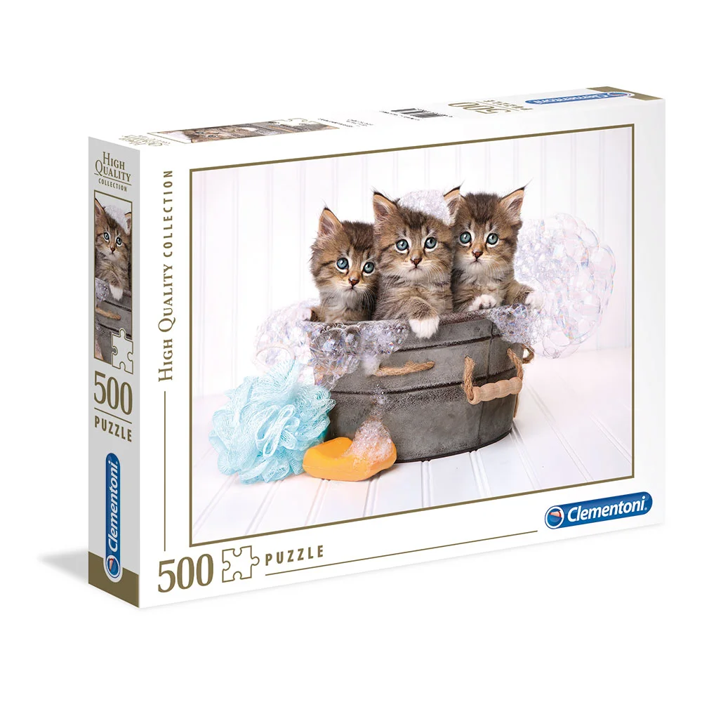 ROMPECABEZAS X 500 PIEZAS,GATITOS Y JABON