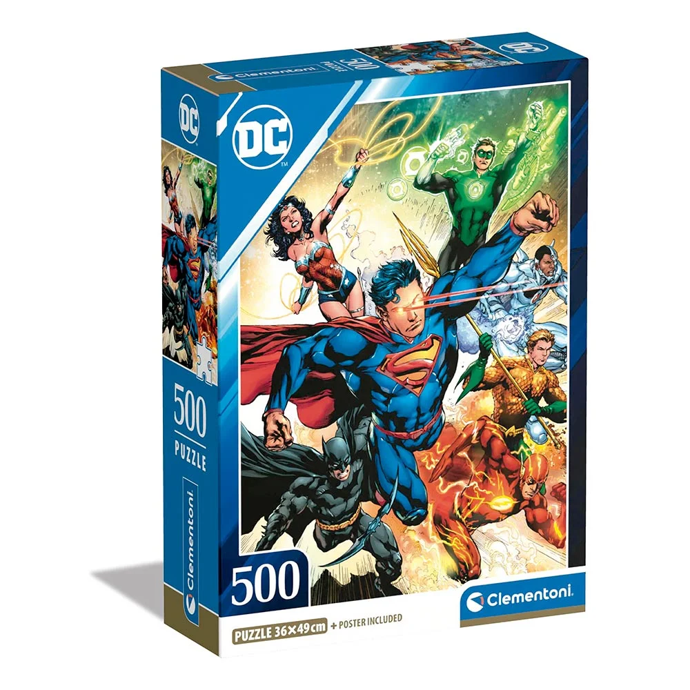 CLEMENTONI ROMPECABEZAS 500 PZAS. DC COMICS-LA LIGA DE LA JUSTICIA
