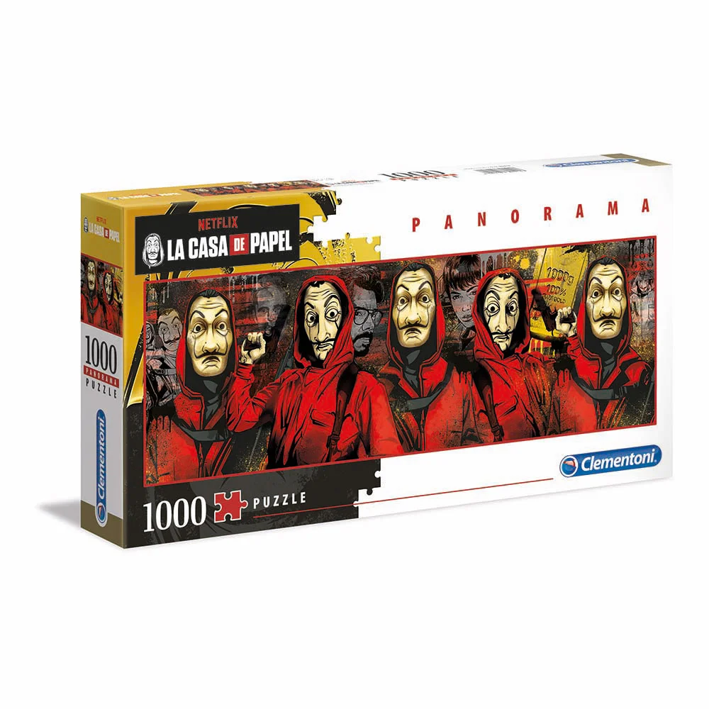 CLEMENTONI ROMPECABEZAS X 1000 PIEZAS PANORAMICO LA CASA DE PAPEL.