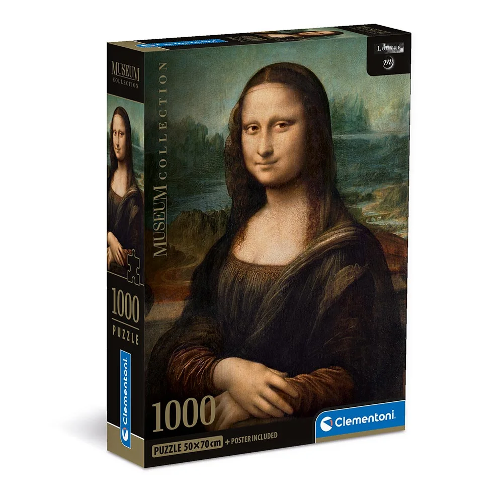 Clementoni Museum Collection Rompecabezas Compacto de 1000 piezas – Da Vinci- La Gioconda