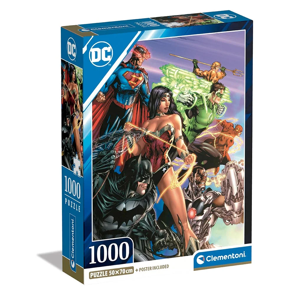 CLEMENTONI ROMPECABEZAS 1000 PZAS. DC COMICS. LIGA DE LA JUSTICIA