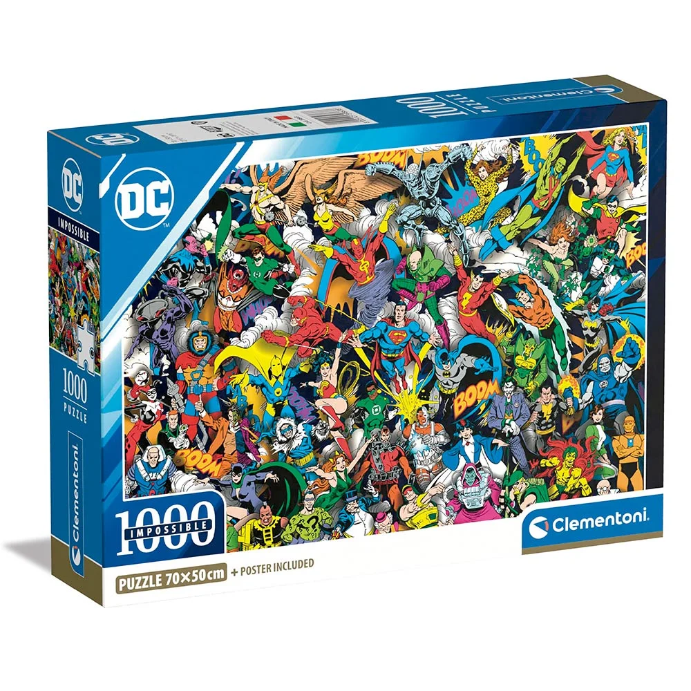 CLEMENTONI ROMPECABEZAS 1000 PZAS.  DC COMICS LIGA DE LA JUSTICIA