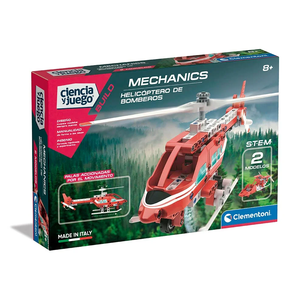 Clementoni Ciencia y Juego Build – Helicóptero de Bomberos