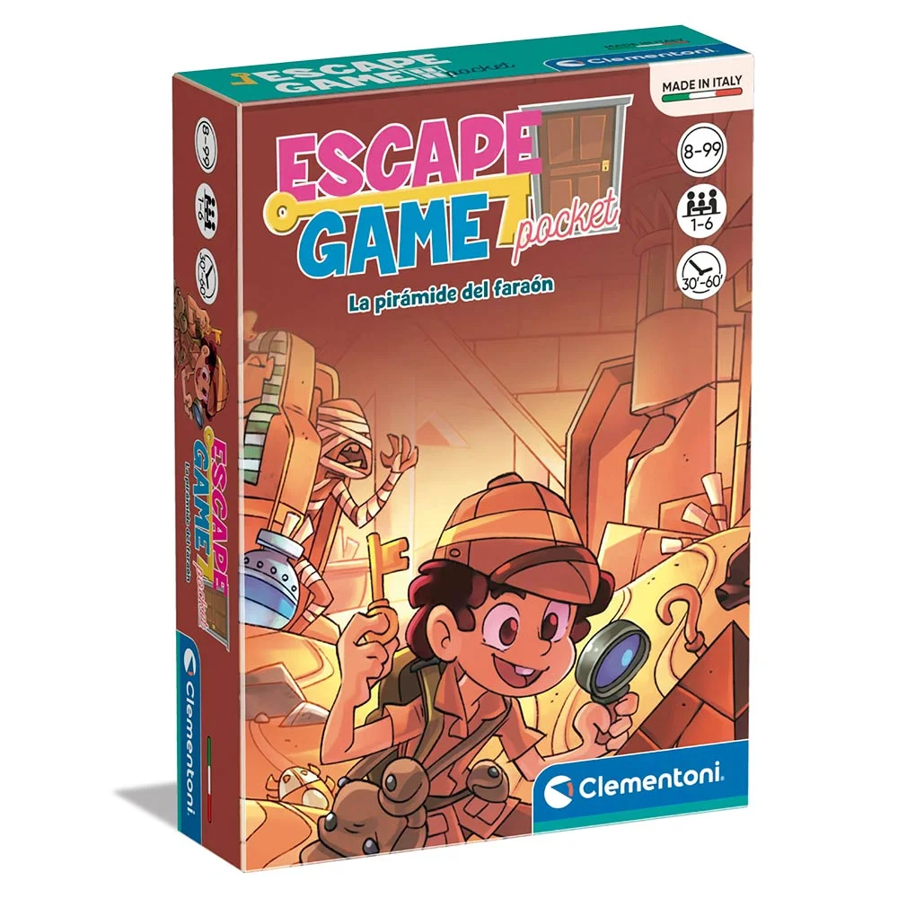 Clementoni Juego de Mesa – Juego de Escape Room – La pirámide del faraón