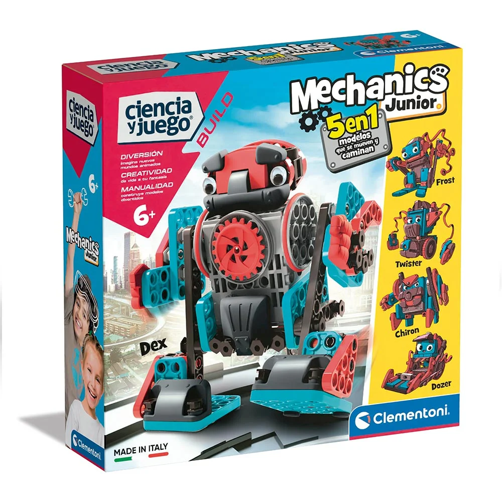 Clementoni Ciencia y Juego Build – MECHANICS JR – Robot 5 en 1