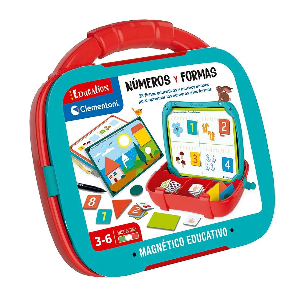 Clementoni Juego Educativo Maletín Magnético Números y Formas