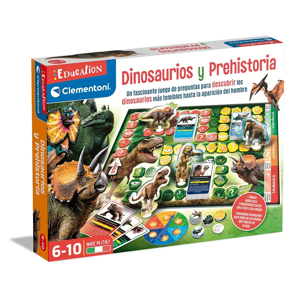 Clementoni Juego Educativo – Dinosaurios y Prehistoria
