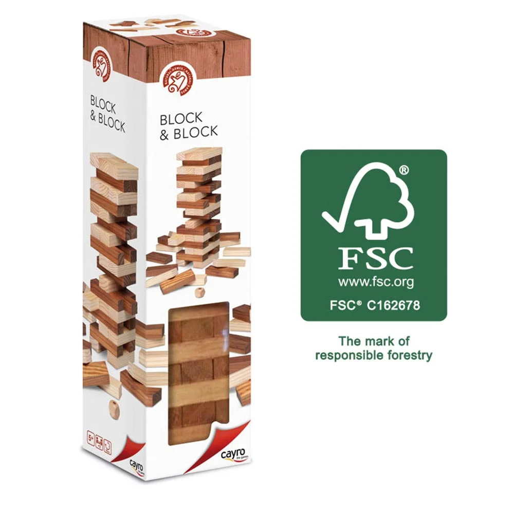 Cayro Juego de Mesa Block & Block Madera FSC