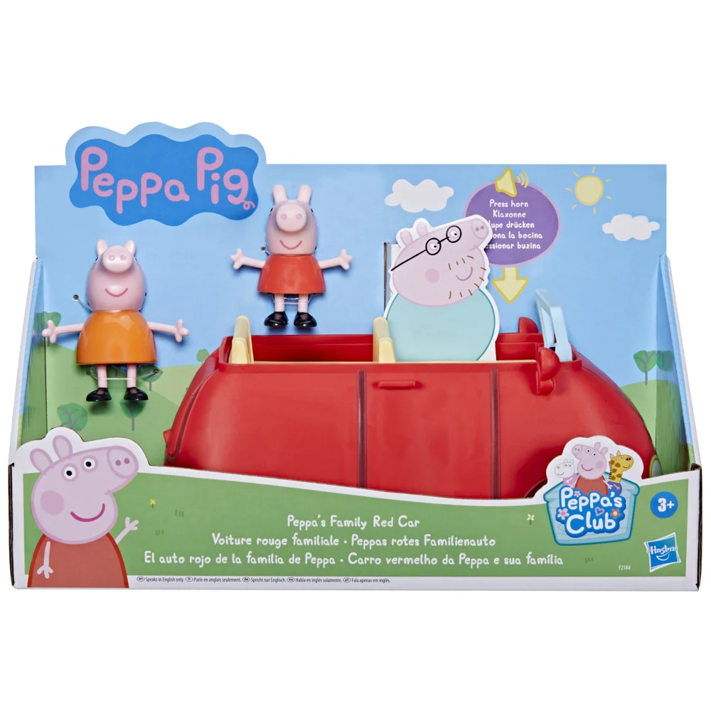 Muñeca Peppa Pig Adventures Auto Rojo Familia