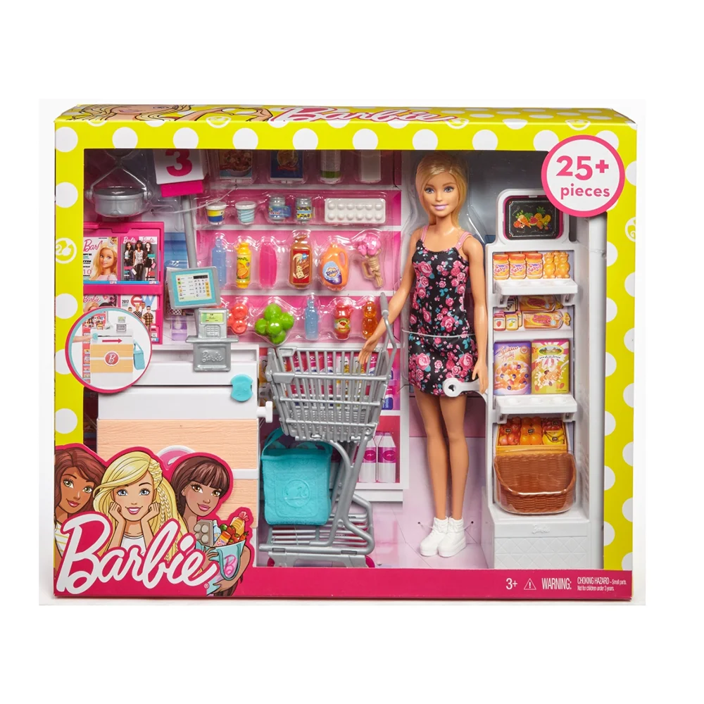 Barbie Set de Juego Supermercado con Muñeca