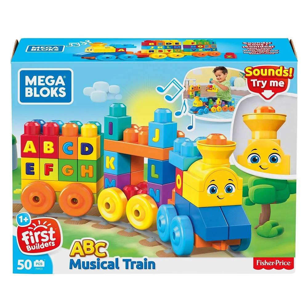 Mega Bloks Juguete de Construcción Tren de Aprendizaje ABC