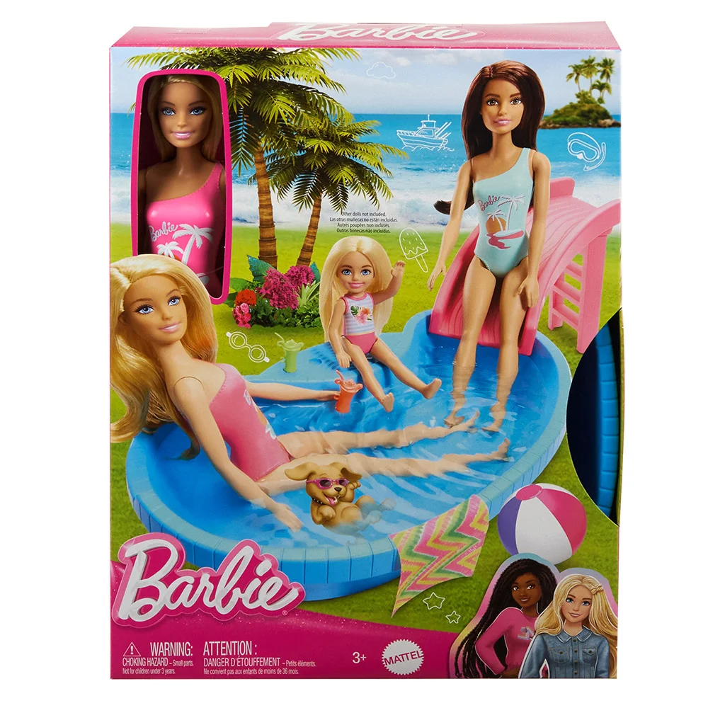 Barbie Set de Juego Alberca Glam con Muñeca