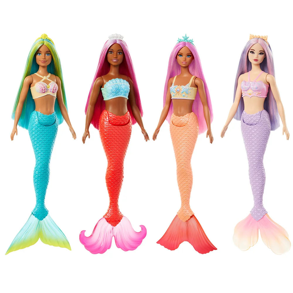 Barbie Fantasía Muñeca Sirenas con Cabello de Colores