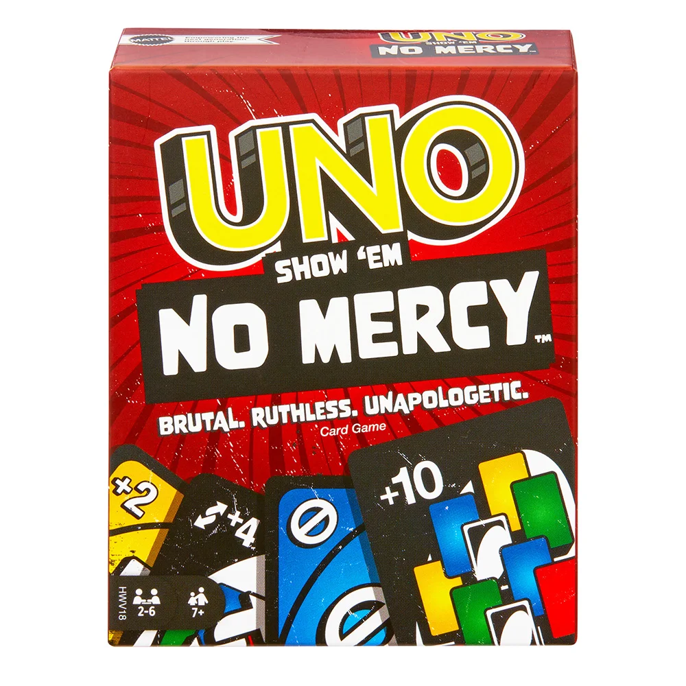 UNO Juego de Cartas No Mercy para niños