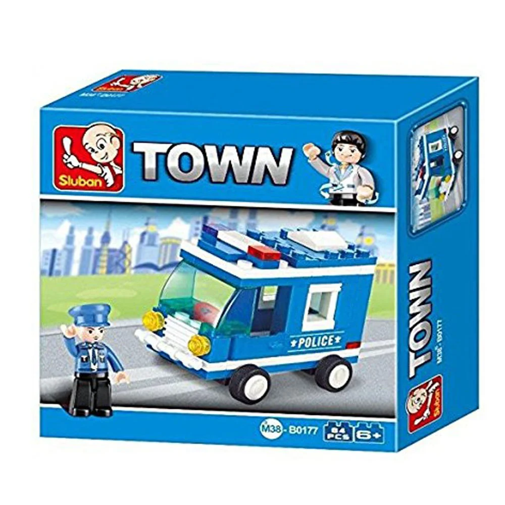 SLUBAN SET CARRO POLICIA X 64 PIEZAS