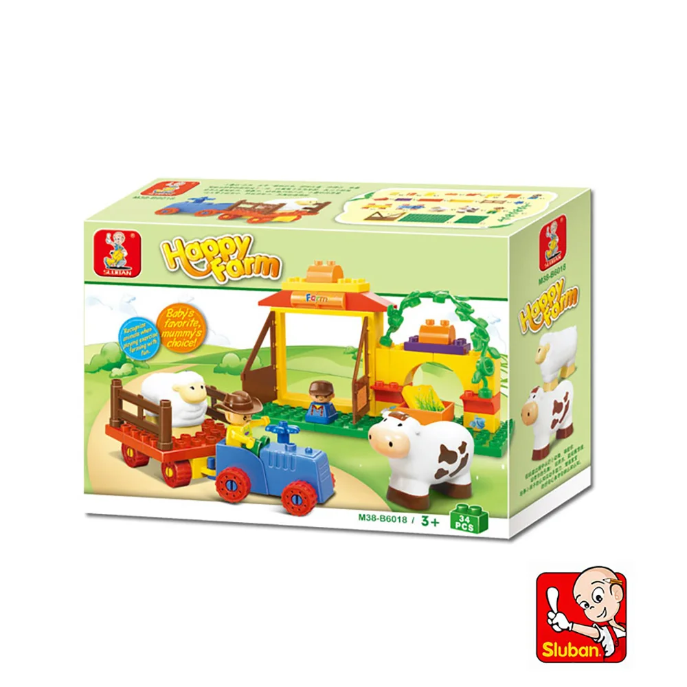 SLUBAN HAPPY FARM – SET GRANJA EN BALDE X 34 PZS