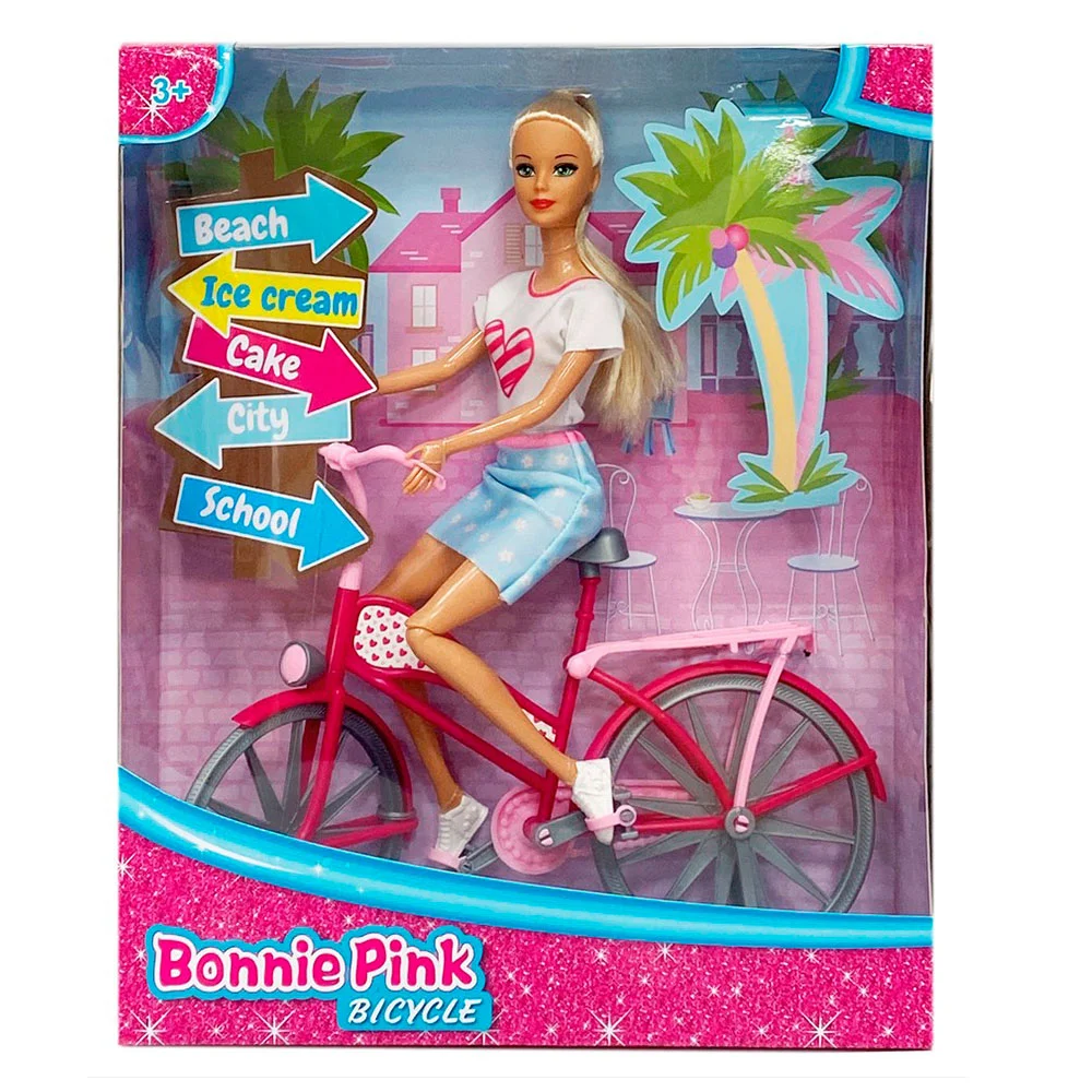MUÑECA FASHION 11.5″ CON BICICLETA