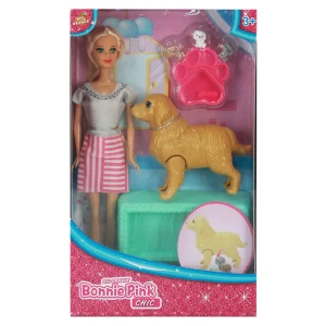 MUÑECA FASHION 11.5" CON MASCOTA Y ACCESORIOS