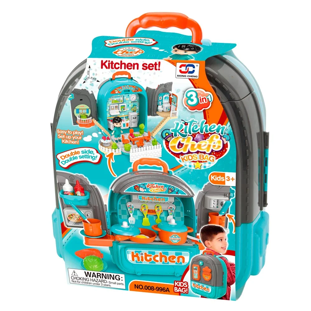 SET DE COCINA 3 EN 1 EN MOCHILA