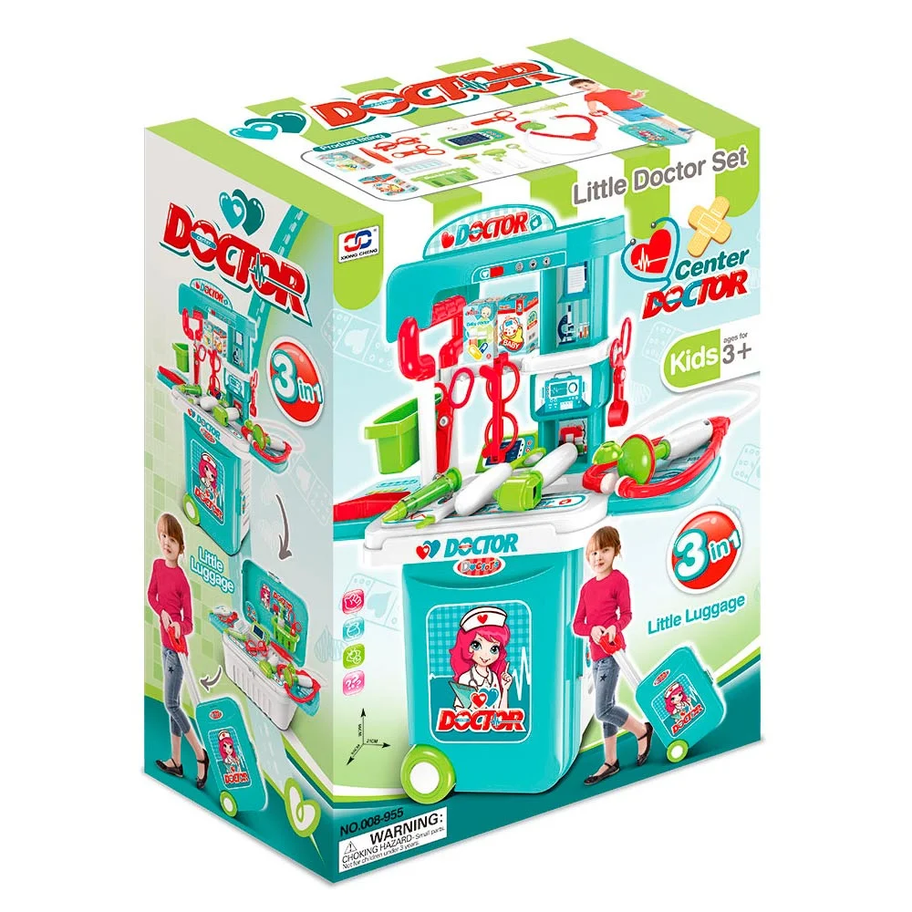 SET DE DOCTOR 3 EN 1, EN MALETA CON RUEDAS