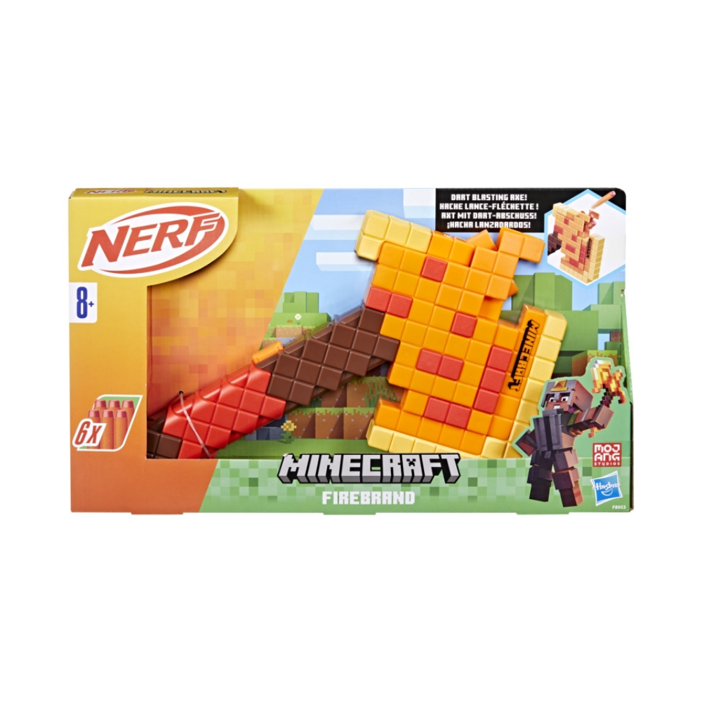 Hacha Nerf Minecraft Firebrand 6 Dardos