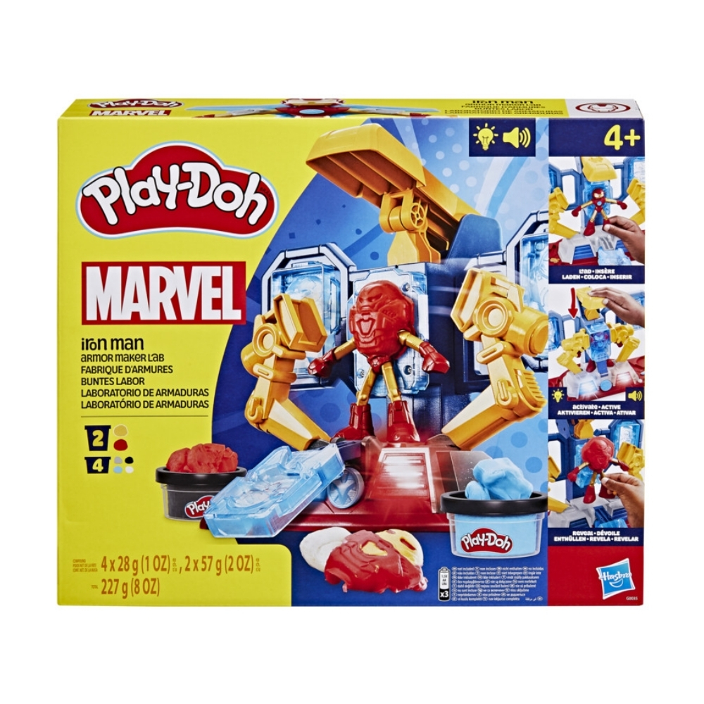 Masas y Plastilinas Play-Doh Marvel Iron Man Laboratorio de Armaduras